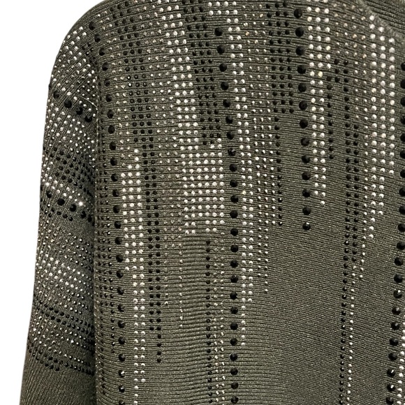 Green Rhinestone Sweater - Picture 6 of 9